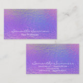 紫色の虹色ホログラフィモダンー 名刺 (正面/裏面)