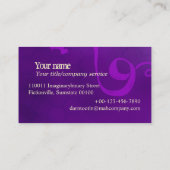 紫色の蜂 名刺 (裏面)