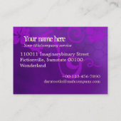 紫色の蜂 名刺 (裏面)