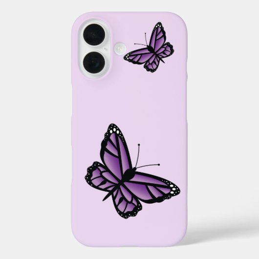 紫色の蝶々 Case-Mate iPhoneケース (裏面)