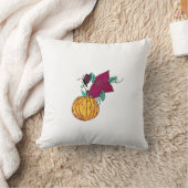 紫色の蝶とカボチャ クッション (ブランケット)