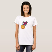 紫色の蝶とカボチャ Tシャツ (正面フル)
