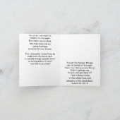 紫色の蝶と花新しい生活 ノートカード (内部)