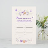 紫色の蝶どこ我々のブライダルシャワーゲーム (スタンド正面)