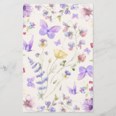 紫色の蝶どこ我々のブライダルシャワーゲーム (裏面)