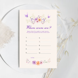 紫色の蝶どこ我々のブライダルシャワーゲーム