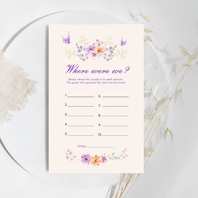 紫色の蝶どこ我々のブライダルシャワーゲーム (クリエイターアップロード済み)