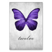 紫色の蝶のテーブル番号カード テーブルナンバー (裏面)