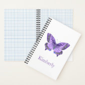 紫色の蝶のノート ノートブック (内側)