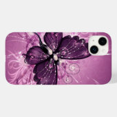 紫色の蝶のベクトルアート Case-Mate iPhoneケース (裏面 (横))