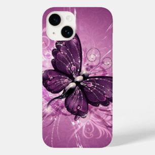 紫色の蝶のベクトルアート Case-Mate iPhone 14ケース
