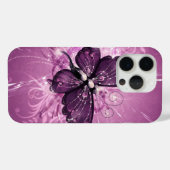 紫色の蝶のベクトルアート Case-Mate iPhoneケース (裏面 (横))