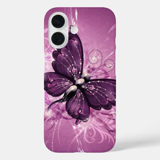 紫色の蝶のベクトルアート Case-Mate iPhoneケース (裏面)