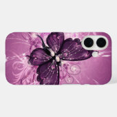 紫色の蝶のベクトルアート Case-Mate iPhoneケース (裏面 (横))