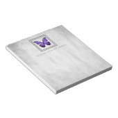 紫色の蝶のメモパーソナライズされた帳 ノートパッド (アングル)