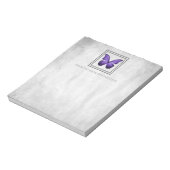 紫色の蝶のメモパーソナライズされた帳 ノートパッド (回転)