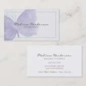 紫色の蝶の名刺 名刺 (正面/裏面)