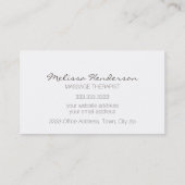 紫色の蝶の名刺 名刺 (裏面)