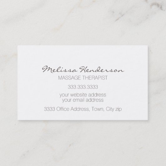 紫色の蝶の名刺 名刺 (裏面)