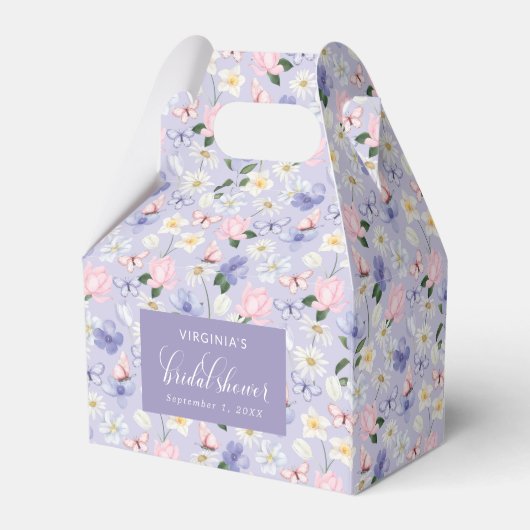 紫色の蝶の好意ボックス フェイバーボックス (裏面サイド)