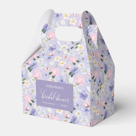 紫色の蝶の好意ボックス フェイバーボックス (正面サイド)