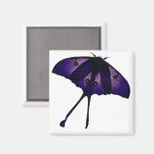 紫色の蝶の春ガーデン自然写真 マグネット (正面/裏面)