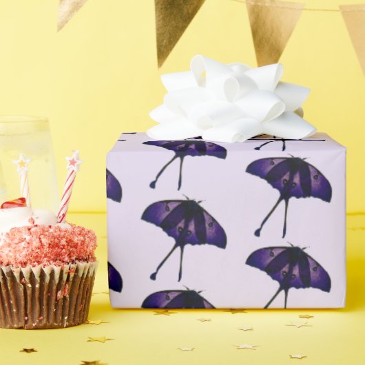 紫色の蝶の春ガーデン自然写真 ラッピングペーパー (誕生日パーティー)