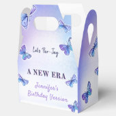 紫色の蝶の時代の誕生日パーティーの好意ボックス フェイバーボックス (オープン)