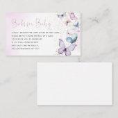 紫色の蝶の本ベビーカード エンクロージャーカード (正面/裏面)