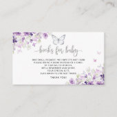 紫色の蝶の本ベビーチケット囲い エンクロージャーカード (正面)