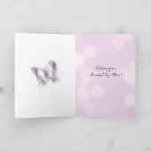 紫色の蝶の母の娘フォトマザーズの日 カード (内部)