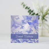 紫色の蝶の泡スターSweet sixteen 招待状 (スタンド正面)