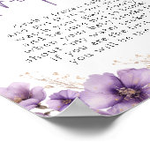 紫色の蝶の私の水は赤ちゃんのシャワーゲームを壊した ポスター (角)