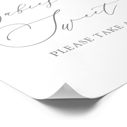 紫色の蝶の赤ちゃんシャワーベビーは甘い ポスター (角)