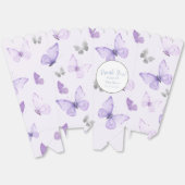 紫色の蝶の赤ちゃんシャワーポップコーン フェイバーボックス (見開き)
