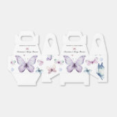 紫色の蝶の赤ちゃんシャワー赤ちゃん女性愛用ボックス フェイバーボックス (折り畳みなし)