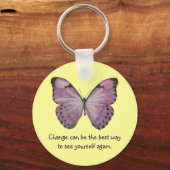 紫色の蝶キーチェーン キーホルダー (正面)