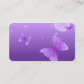 紫色の蝶デジタルオフィスビジネス運命 名刺 (裏面)