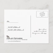 紫色の蝶ハート結婚式RSVP インビテーションポストカード (裏面)