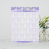 紫色の蝶パーソナライズなレターヘッド レターヘッド (スタンド正面)