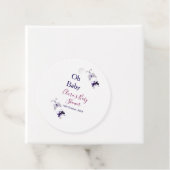 紫色の蝶ピンクの赤ちゃんシャワーああベビー モダン フェイバータグ (インサイチュ)