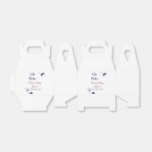 紫色の蝶ピンクの赤ちゃんシャワーああベビー モダン フェイバーボックス (折り畳みなし)