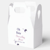 紫色の蝶ピンクの赤ちゃんシャワーああベビー モダン フェイバーボックス (オープン)