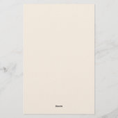 紫色の蝶フローラとハーブ文房具 便箋 (裏面)