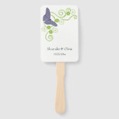 紫色の蝶フローラハンドファン ハンドファン (正面)