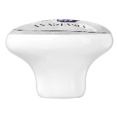 紫色の蝶フローラパーソナライズされたセラミックノブ セラミックノブ (側面)