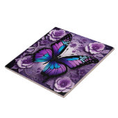紫色の蝶フローラ タイル (側面)