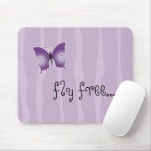 紫色の蝶マウスパッド マウスパッド (マウス)