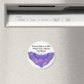 紫色の蝶ユーモアのある冷蔵庫用マグネット マグネット (インサイチュ (食洗機))