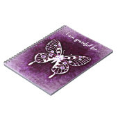 紫色の蝶感謝ジャーナル ノートブック (左側)